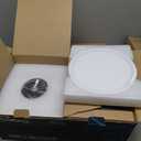 ocioc 46 Inch Ceiling Fan with Light, Large Air Volume Ceiling Fan with Night Light, Ultra Quiet Reversible DC Motor Dimmable with Remote White