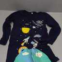 Girls Long Sleeve Dress Casual Cartoon Appliques Jersey Dresses  (3T)