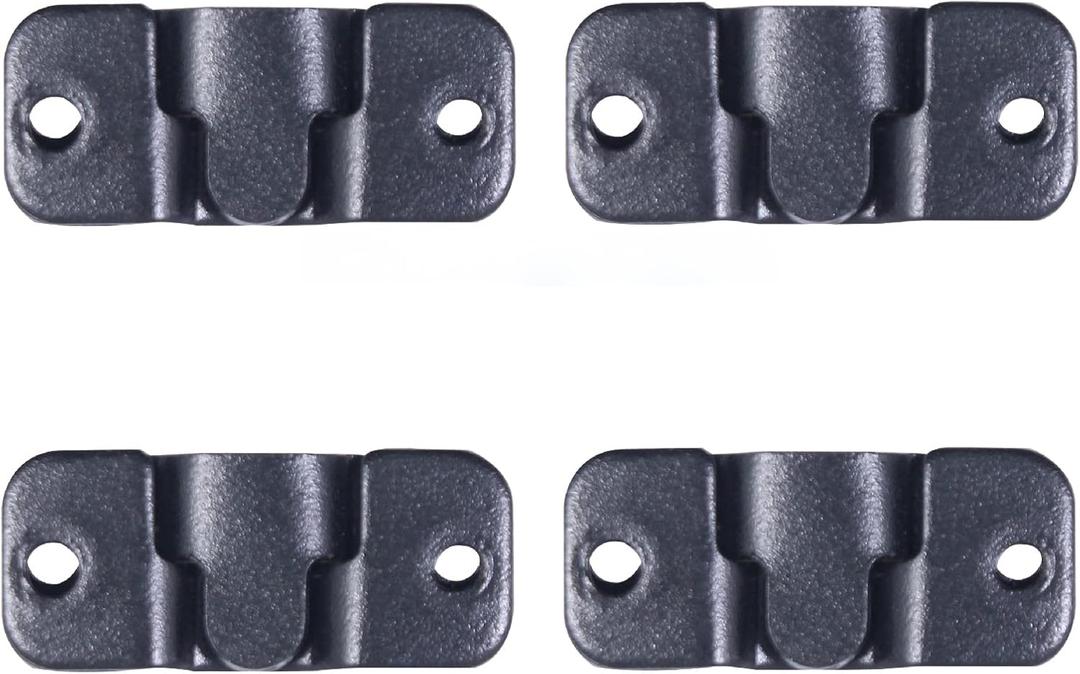 8 Black Flush Mount Bracket Picture Hanging Hooks, Heavy Duty Universal Connector for Hanging Picture Frame Mirror or Connecting Sofa Furniture
