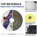 SALI 25 Pack 4-1/2 Inch Grinding Wheels for General Purpose Metal & Stainless Steel, Aluminum Oxide Grinding Disc for Angle Grinder, Depressed Center 4.5" * 1/4" * 7/8"(115 * 6.0 * 22.2 mm)