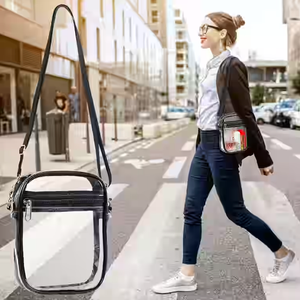 Clear Bag Stadium Approved Transparent Crossbody Bag Purse for Concert, Sporting Events