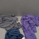 5 Pack Mens V-Neck Dry Fit T-Shirts, Active Athletic Short Sleeve Workout Tops, Performance Gym Tees  (Large, Gray/Black/White/Dark Lavender/Soft Denim)