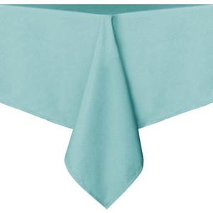 sancua Rectangle Tablecloth - 60 x 102 Inch - Stain and Wrinkle Resistant Washable Polyester Table Cloth, Decorative Fabric Table Cover for Dining Tables, Buffet Parties and Camping, Turquoise