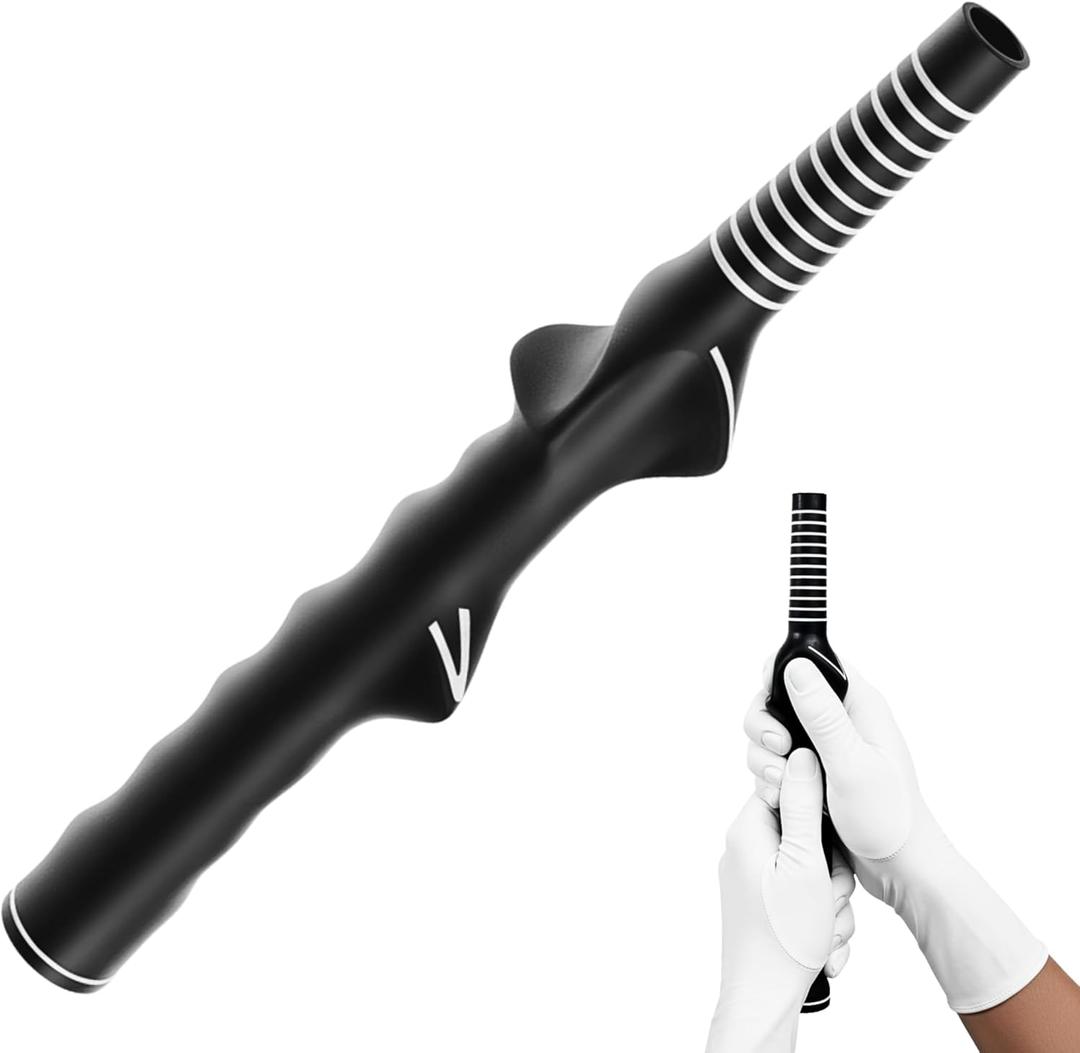 Golf Grip Trainer for Right-Handed Golfers  Golf Training Aid for Proper Hand Position & Swing Technique  Hit Straighter, Longer Shots & Fix Slices or Hooks Black