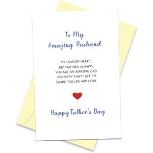 Wonderful Husband Father's Day Card, Lovely Father's Day Card for Husband