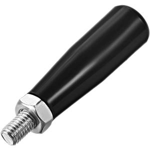Revolving Handles Knob Handwheel M12 x 120mm Male Threaded Stem Lathe Crank Handle Trailer Jack Knob Thread Handle Grips Crank Hand Wheel with Nuts Machine Rotating Handles Black Plastic Metal 1 Set