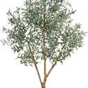 7FT Olive Trees Artificial Indoor - Realistic Artificial Olive Tree Indoor with White Planter, Large Full Fake Plants with Lifelike Fruits and Leaves for Modern Home Office Living Room Decor