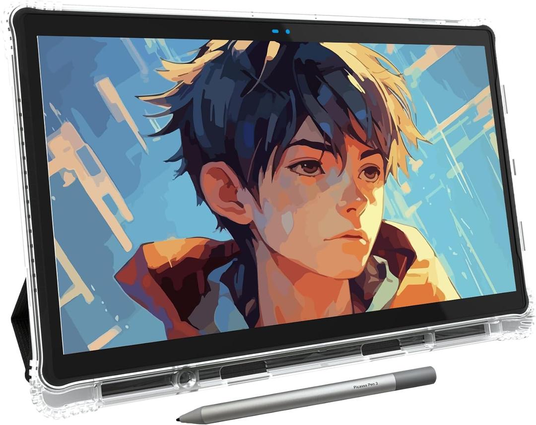 PicassoTab-X11 Standalone Drawing Tablet No Computer Needed Pro Drawing Apps & Tutorials 11" Laminated 2K Screen 4096 Pressure Stylus Pen Portable Digital Graphic Tablet for Artists -X11