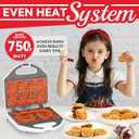 Spooky Mini Waffle Maker for Kids, Mini Pancake Maker Machine, Electric Small Waffle Iron, 8 Fun Character Waffle Maker, Gift for Christmas Halloween, White