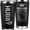 Gifts for Husband from Wife - Wedding Anniversary for Him, Valentines Day, Fathers Day, Birthday Gifts for Him - Present for Husband from Wife - 20 Oz Black Stainless Steel Tumbler