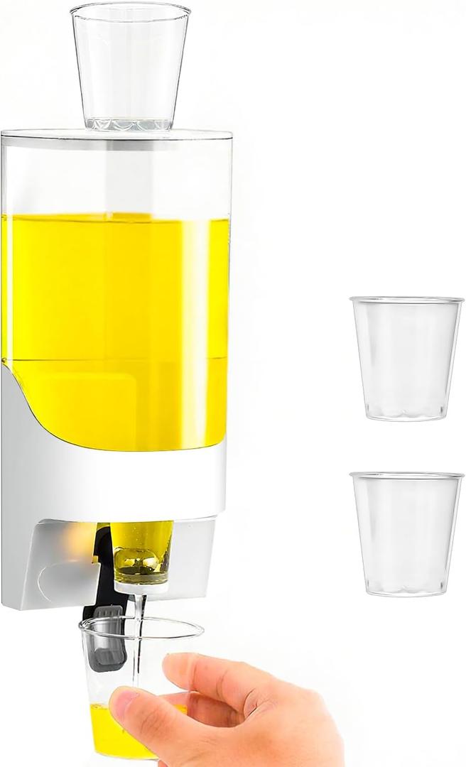 ZOBONETI 30.5OZ Automatic Mouthwash Dispenser for Bathroom, Wall Mounted Mouth Wash Dispensers, Hanging Mouthwash Holder for Adults/Kids