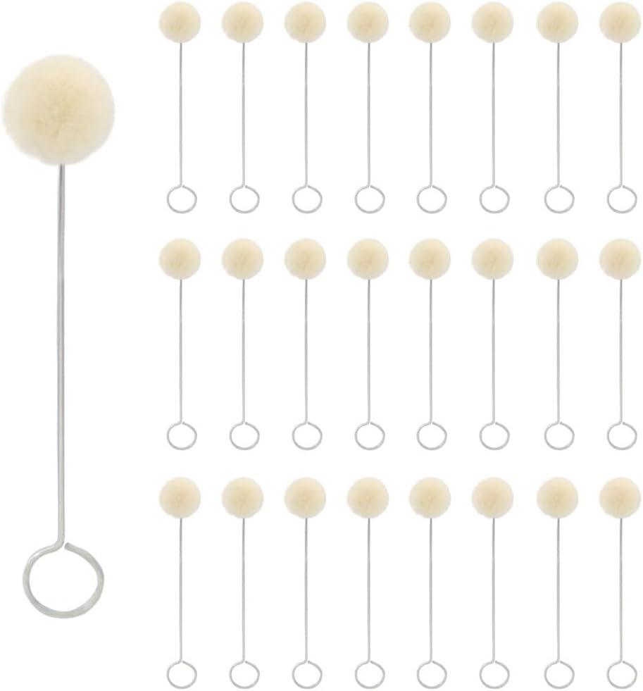 10 Pieces Wool Daubers Ball Brush Leather Dye Tool with Metal Handle, Wool Balls Dauber Dyeing Applicator, Leather Dye Applicator for DIY Crafts Projects