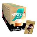 NESCAF LATTE Instant Coffee Sachets x7 (Pack of 6, Total 42 Sachets), BB Date: 06/2026