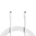Amazon Basics MFi Certified USB-C to Lightning Fast Charging Cable for Apple iPhone, Nylon Braided, 10 ft, White