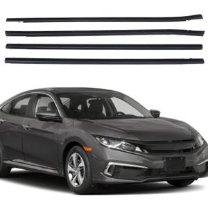 Window Weatherstrip 4PCS Molding Trim Seal Belt Replacement for Honda Civic Sedan 2016-2022
