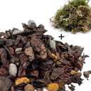 Organic Orchid Potting Mix, Mixture of Perlite, Pine Bark, Volcanic Rock, Coconut Coir, Pine Needle Soil, and 7 Other Components+Orchid Sphagnum Moss (5 QT)