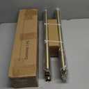 Oneach Heavy Duty Curtain Rods for Windows 72 to 144 Inch, 1 Inch Brass Gold Curtain Rod, Adjustable Length Rod with Metal Finials, Modern Decorative for Bedroom Kitchen Living Room (16 to 150 Inch)