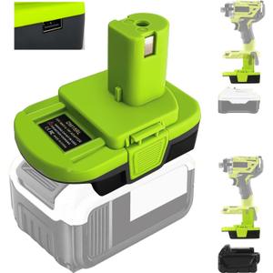 DM18RL Battery Adapter Use for Ryobi 18V Power Tool, Adapter Converter for Dewalt 20V & for Milwaukee M18 18V Battery to Replace for Ryobi 18V Battery P104 P108 P109(No Battery)