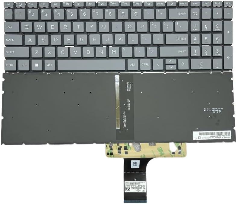 New laptop with built-in keyboard and screwdriver US layout for HP 15-fc 15-fcxx 15-fd 15-fc0000 15-fd0000 gray with backlight N32715-001 AE0PDU00030 9Z NHXBQ Q01 NSK-X4QBQ US 9Z NHXLN.001