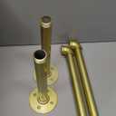 36 inch Gold Industrial Pipe Clothes Rack,Pipe Garment Rack Hanging Rod Bar for Closet Storage,Laundry Room Up to Max Load 135lbs