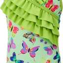 American Trends Girls' Swimwear Girls One Piece Swimsuits Ruffle Kids Bathing Suits for Girls (L)