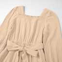 blibean Girls Cotton Long Sleeve Dresses Ruffled Semi Formal Dress Size 6-15 Years (XXL)