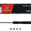 Freenove 256GB M.2 NVMe SSD for Raspberry Pi 5 HAT Adapter NAS Kit, Solid State Drive, Size 2280, PCIe 2.0 / 3.0