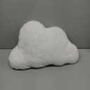 Cloud Pillows, Decorative Throw Pillow with Soft Plush for Couch Bed, Cloud Shaped Pillow Room Decor with Fluffy Faux Rabbit Fur for Living Room Bedroom (White, 11.8x18.5 Inches)