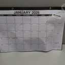 Desk Calendar 2026 - Large Desk/Wall Calendar Through June 2027, 17" x 12", Thick Paper, Large Ruled Blocks, Clear Plastic Cover  Perfect for Home School & Office Organization (Black & White - Classic)