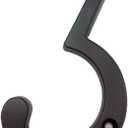 QCAA Traditional Heavy Forged Brass House Number, 6", 3, US10B Oil Rubbed Bronze, 1 Pack, Made in Taiwan