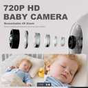 Baby Monitor with Camera and Audio 720P Baby Camera No Wifi, 5 inch Screen,48 Hours Battery Life, Night Vision, Remote Pan& Tilt& ZoomTwo-Way Talk, Lullabies, Thermal Monitor, 1000ft Range