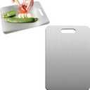 Stainless Steel Food-Grade Cutting Boards Cutting Board Double Sided for Kitchen Easy to Clean Non Stick Chopping Board Perfect for Various Cooking Tasks(15.3 x 11 in)