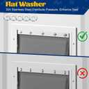 2 Pack Extra Large Dog Door Replacement Flaps with Screws and 304 Stainless Steel Washers for PetSafe Freedom Doggie Doors PAC11-11040,13 1/8 x 24 7/8(No Metal Bracket Included, Frosted Transparent)