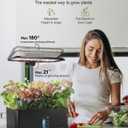 URUQ Hydroponics Growing System Garden: 8 Pods Indoor Herb Garden with Grow Light Plants Germination Kit Quiet Automatic Hydroponic Height Adjustable - Gardening Gifts for Women Kitchen
