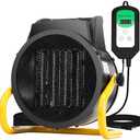 Greenhouse Heater with Thermostat, Fast Heating, Auto Power Control, Over Temperature Protection, Greenhouse Heater for Winter Plants, for Grow Tent, Green House, Flower Room, Patio