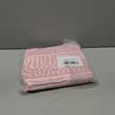 Mindsoft Pink Striped Ruffled Tablecloth 60 x 120 Inches Cotton Linen Rectangle Striped Table Cloth Classic Farmhouse Vintage Table Cover Decorative Pattern for Holiday Party