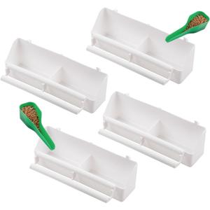 IBWell 4 Pack Bird Feeder for Cage Bird Food Bowl Parakeet Feeder Bird Water Parrot Feeder