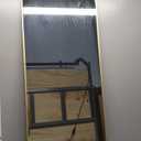 Full Length Mirror Door Hanging, Door Mirror, Over The Door Mirror Full Length, 50"x16" Bathroom Door Mirror, Long Mirror for Bedroom Living Room Locker Room (Gold)