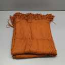 MIULEE Knitted Boho Throw Blanket for Couch Textured Knit Terracotta Rust Blanket with Tassels Cozy Woven Farmhouse Blanket for Sofa Bed Chair Wave Pattern Fall Decor 50"x60", Orange