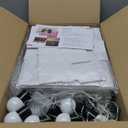 Nestable Buffet Risers - 6 Pcs White Acrylic Food Risers with Signs & Markers – Sturdy Dessert Table Display Stands for Parties, Catering, Jewelry & Collectibles (Easy-Store Stackable Cubes: 8", 7", 6", 5", 4", 3")