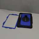 SEYMAC Case for Samsung Galaxy Tab S10+ Plus 2024/ S9 FE+ Plus/ S9+ Plus 12.4" 2023, Heavy Duty Shockproof Protective Case with Screen Protector, Stand, Hand/Shoulder Strap and Pen Holder, Blue