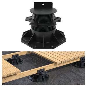 Muzata 5Pack Raising from 2.4" to 5.5" Adjustable Deck Support Pedestal Paver Flooring Joist Unilateral Keel Deck Support Base M065