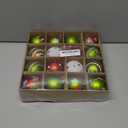 Set of 16 Christmas Tree Ornaments Decorations Balls 2.36'', Red and Green Glittery Christmas Hanging Balls Tree Decor Ornaments Indoor Decorations Shatterproof, Xmas Home Holiday Decor Presents