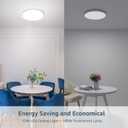 Lepro 8.7 inch Flush Mount LED Ceiling Light for Bathroom, Waterproof, 5000K Daylight White, 1500 LM 15 watt, 120 watt Equiv. Round Flat Low Profile Ceiling Fixture for Laundry, Kitchen, Hallway