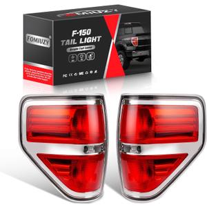 Tail Lights Assembly Fit Ford F150 F-150 2009 2010 2011 2012 2013 2014 Rear Brake Back Up Cover Taillight Lens Left Driver Right Passenger Replaces BL3Z13404AB BL3Z13405AB(Bulb Included)