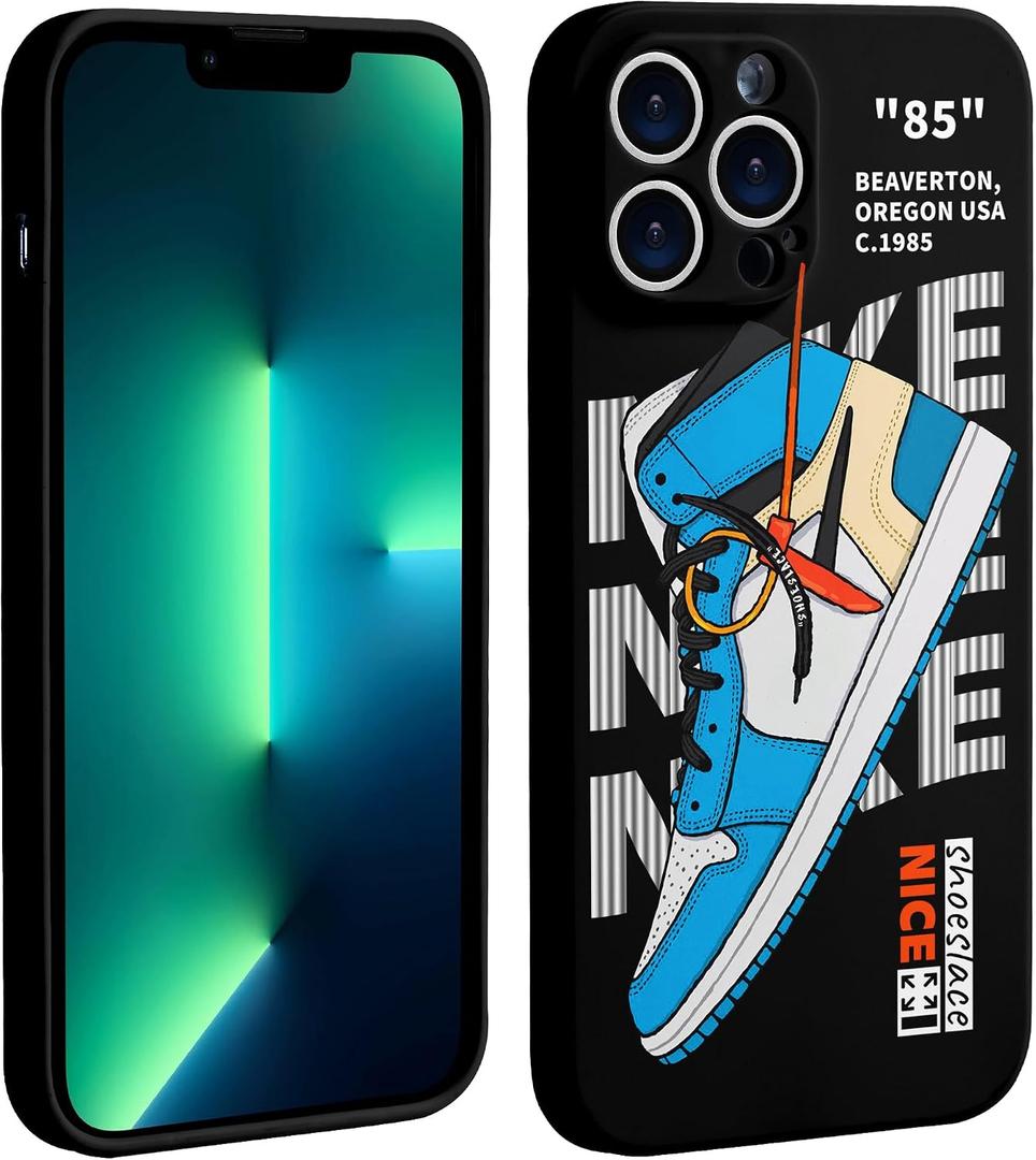 Cool Phone Case for iPhone 12 Pro Max Case for Boys Men Drop-Resistant Lens Protection Shockproof Basketball Sneaker Street Design Cases Compatible with iPhone 12 Pro Max