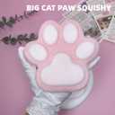 Cat Paw Squishy Big Fufu Squishies Giant Cat Paw Toy 5.5 Inch Large Paw Print Squishy Squeeze Toys Tangcii Pinch Family Silicone Stress Relief Cute Soft Sticky Toy for Adults Kids (Pink2)