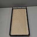 Toilet Paper Basket Organizer  Acacia Wood Toilet Tank Tray with Metal Frame, Back of Tank or Top Bathroom Counter Storage  Black & Acacia Modern Decor (13" x 6.5" x 2")