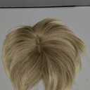 PHOCAS Blonde Short Hair Toppers Wiglets Hairpieces for Women with Thinning Hair Topper Natural Fluffy Pixie Cut Crown Topper for All Day Wear
