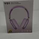 Wentronic Y01 Wireless Over Ear Headphones, Noise Canceling Bluetooth 5.3 Headphones with Microphones, Hi-Res Audio, 48H Playtime, Foldable, Breathable Soft Earpads for iOS/ Android/ Samsung/ PC-Purple